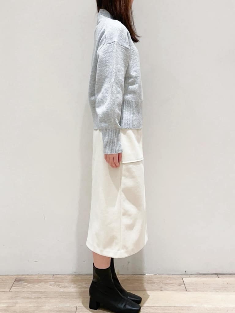 はしさんの「index｜◆【軽量／2WAY】シュリンク合皮ラウンドフォルムミドルトートバッグ」を使ったコーディネート