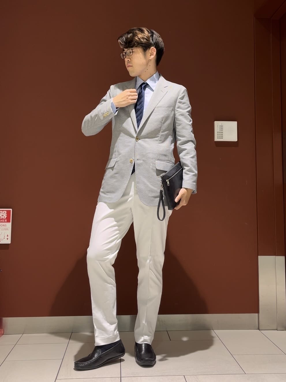 ジュンさんの「TAKEO KIKUCHI｜【Made in JAPAN】市松紋 ドレスシャツ」を使ったコーディネート