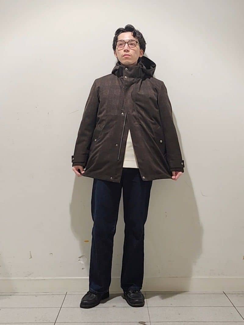 Maedaさんの「TAKEO KIKUCHI｜【3WAY】ジャカード グレンチェック ダウンライナー ブルゾン」を使ったコーディネート