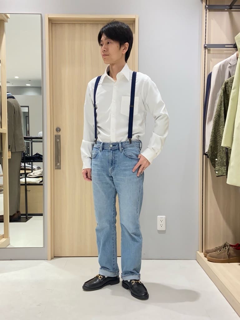 わいずみさんの「TAKEO KIKUCHI｜【Made in JAPAN】ドビーストライプ ドレス シャツ」を使ったコーディネート