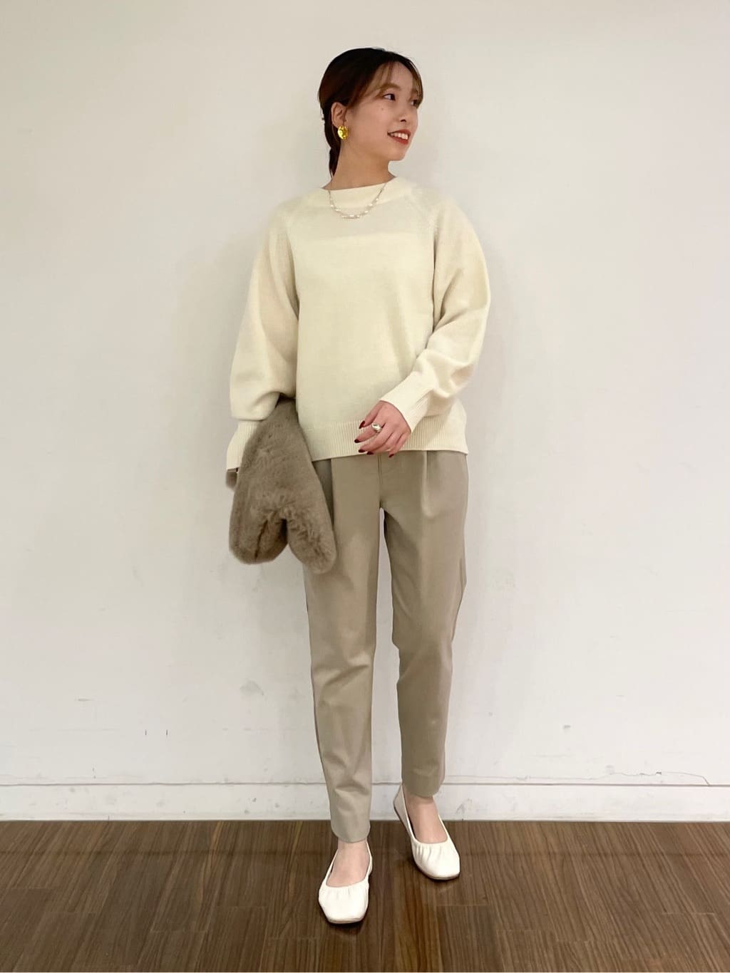 ねねさんの「INDIVI｜◆ランダム淡水パール2連ネックレス」を使ったコーディネート