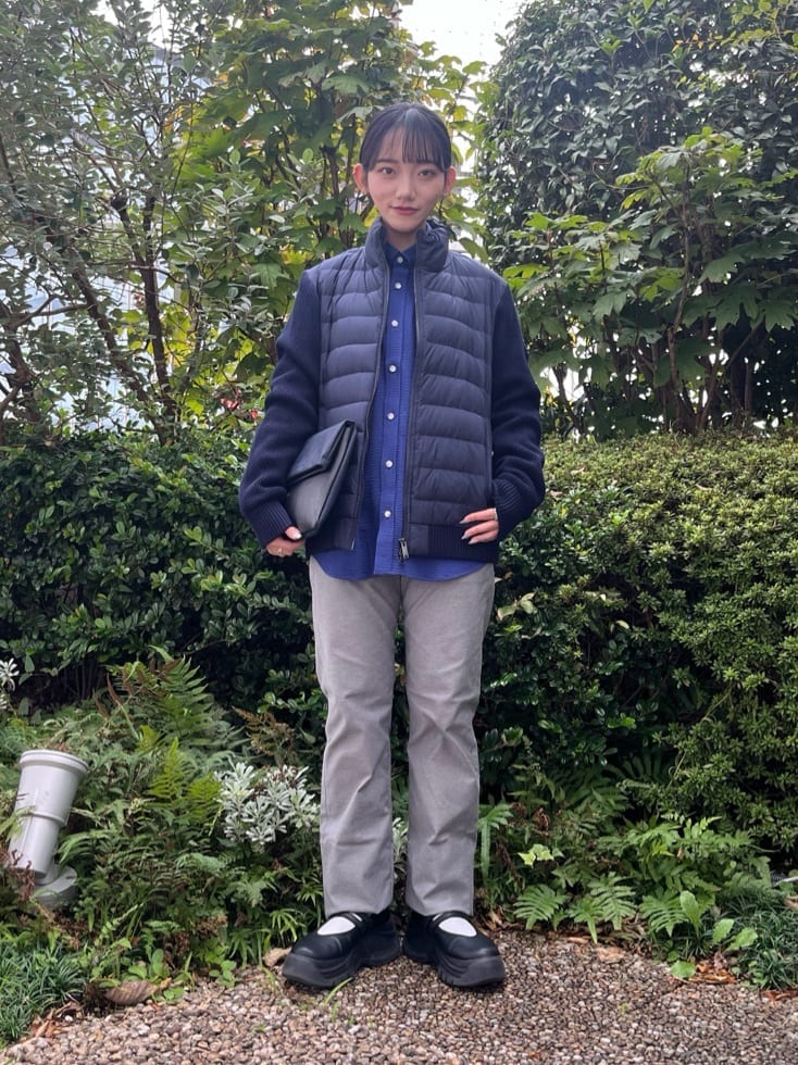 みちゃおさんの「TAKEO KIKUCHI｜【Made in JAPAN】播州織 ストレッチ パンツ」を使ったコーディネート