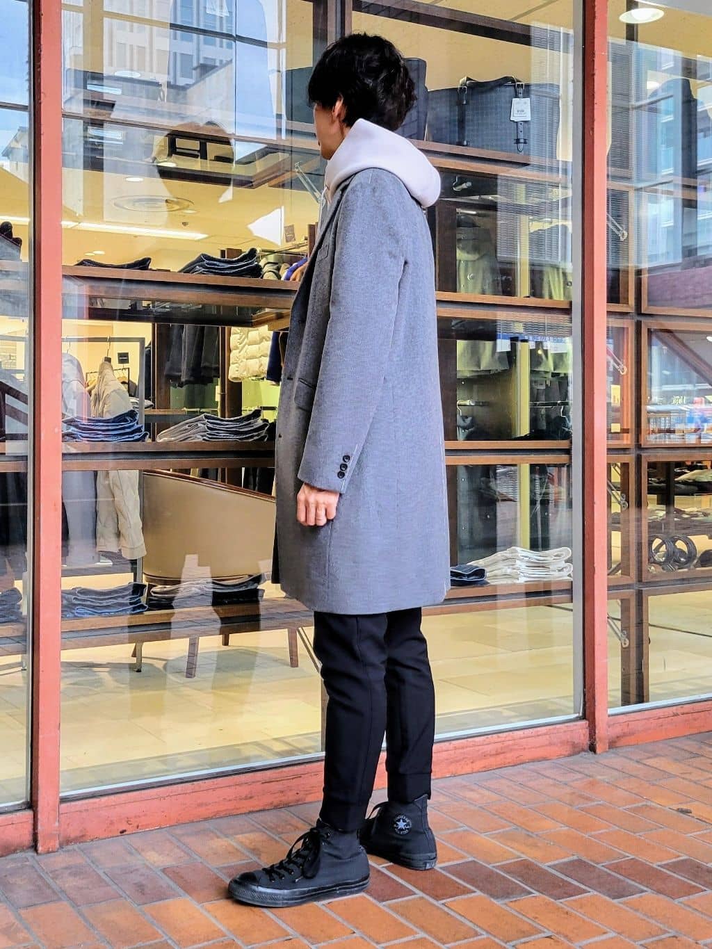 piroyaさんの「TAKEO KIKUCHI｜ウールカシミヤブレンド チェスターコート」を使ったコーディネート