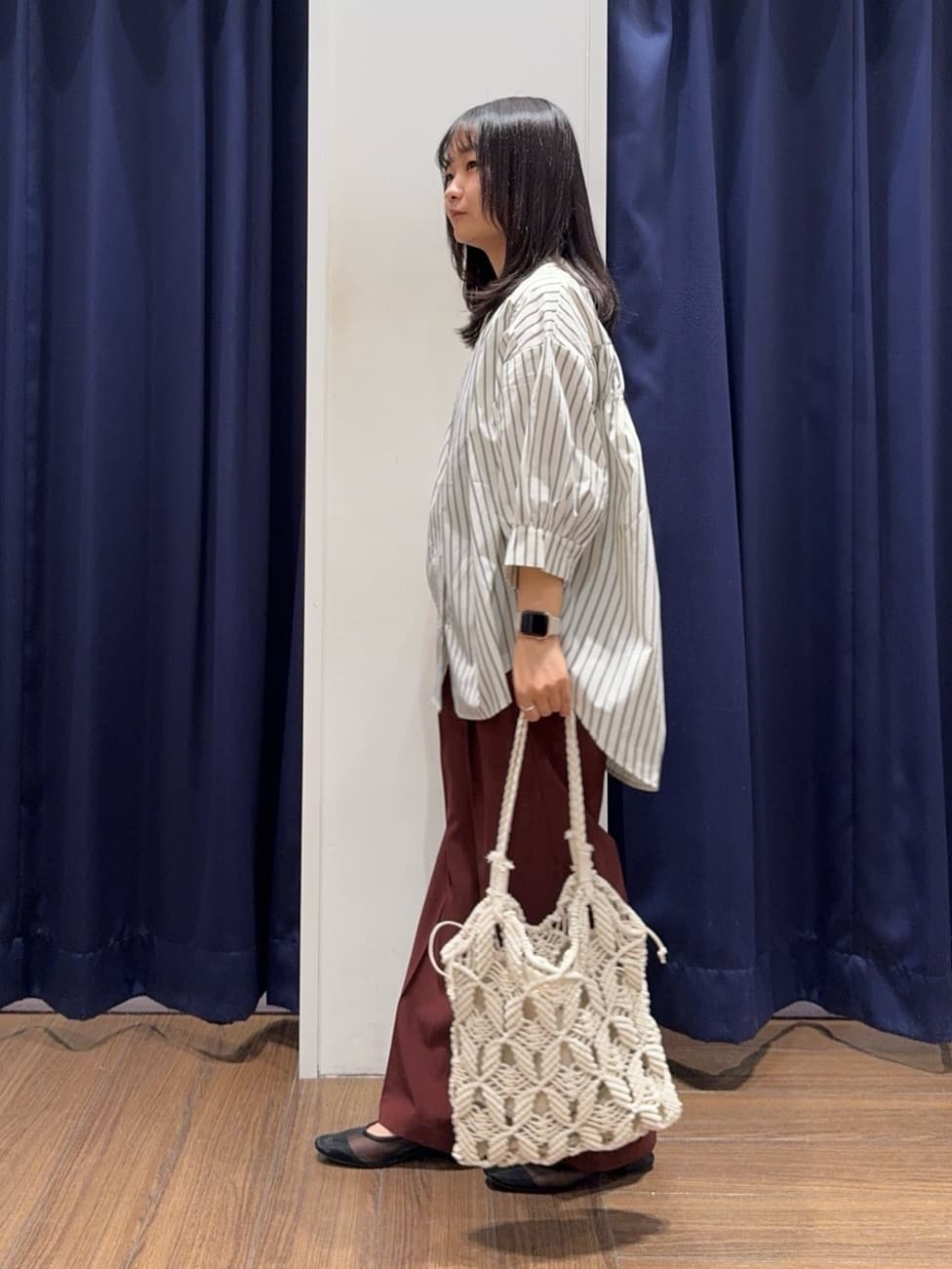 cherryさんの「THE SHOP TK｜◆【体型カバー】6分袖バックシャーリングシャツ/洗える」を使ったコーディネート