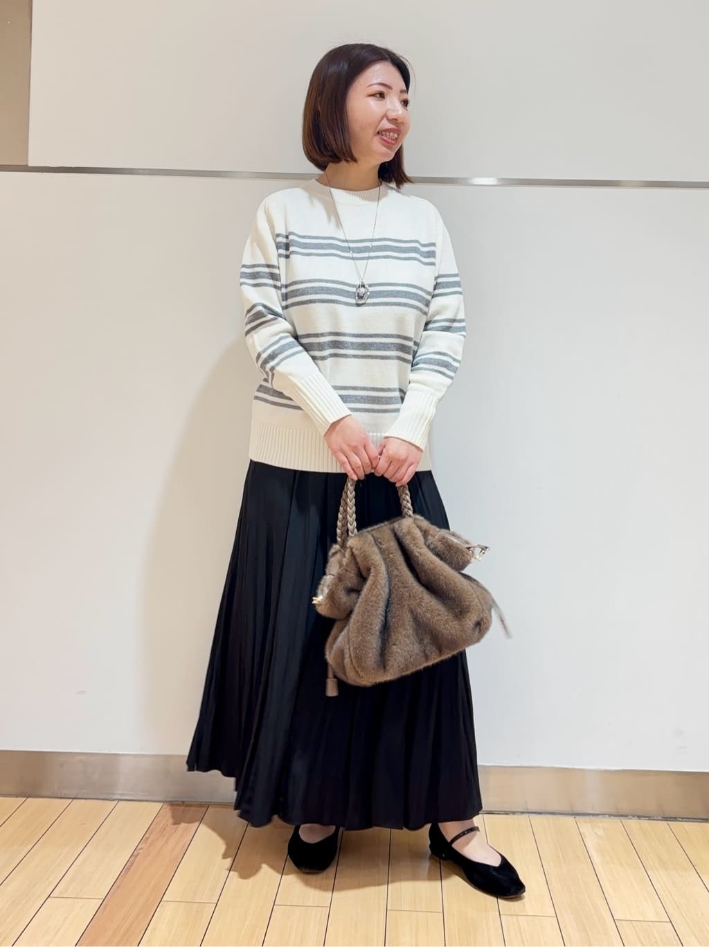 MIKIKOさんの「UNTITLED｜◆【洗える/体型カバー】コットンウールプルオーバーニット」を使ったコーディネート