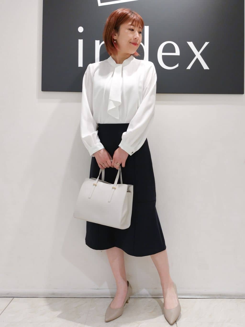 n.さんの「index｜《5色展開／S-LLサイズ》ストレッチマーメイドスカート／セットアップ対応【洗濯機洗い可／イージーケ」を使ったコーディネート