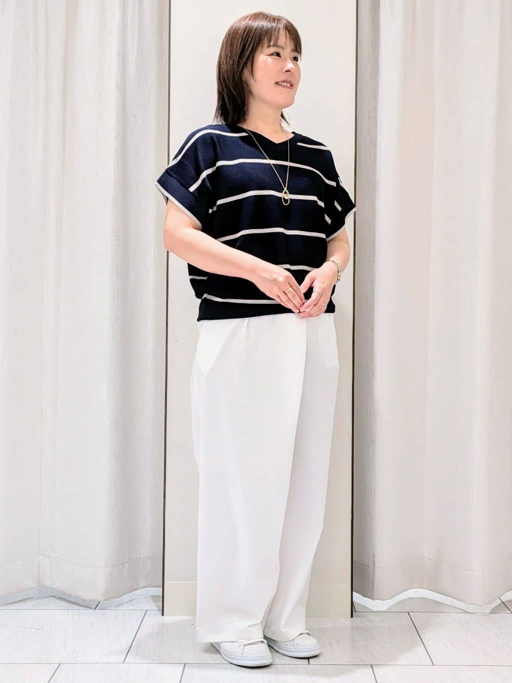 Onumaさんの「UNTITLED｜ライトダブルリングネックレス」を使ったコーディネート