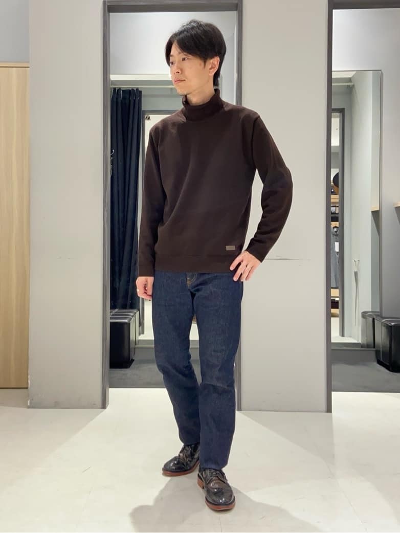 わいずみさんの「TAKEO KIKUCHI｜【ウールカシミヤブレンド】ビーバー調 スタンドカラー コート」を使ったコーディネート