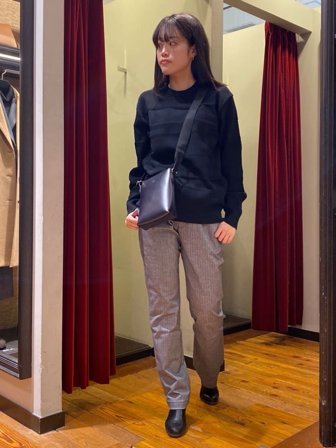 かわぴーさんの「TAKEO KIKUCHI｜【Made in JAPAN】播州織 ヘリンボン ストレート パンツ」を使ったコーディネート