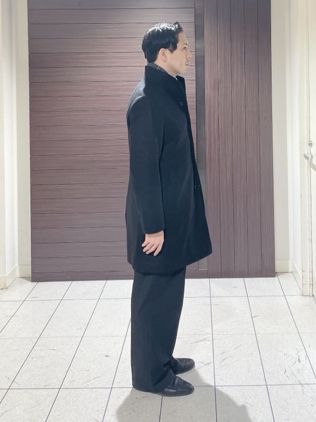 ToyoPさんの「TAKEO KIKUCHI｜【ウールカシミヤブレンド】ビーバー調 スタンドカラー コート」を使ったコーディネート