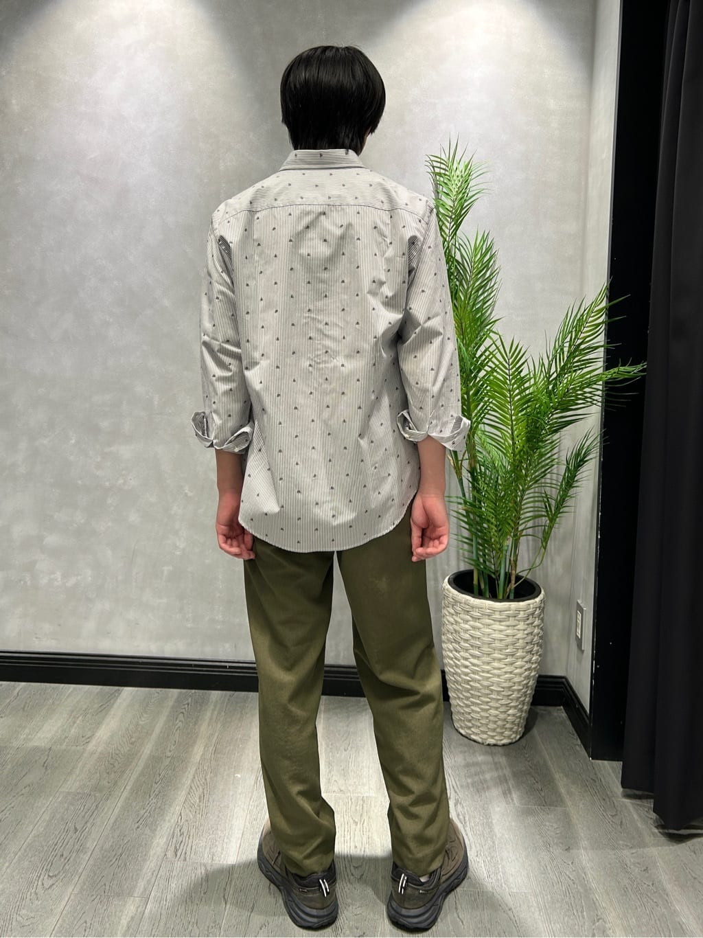 ruiさんの「TAKEO KIKUCHI｜ハットモチーフ ジャカード ストライプ シャツ」を使ったコーディネート