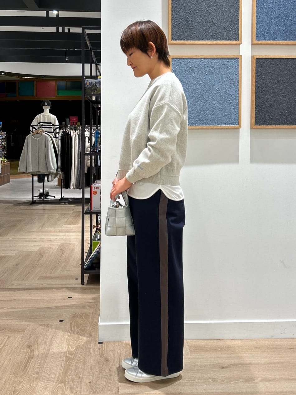 rairaiさんの「Dessin｜◆【洗える】ロゴ刺繍ジャカードニット（XS～L）」を使ったコーディネート