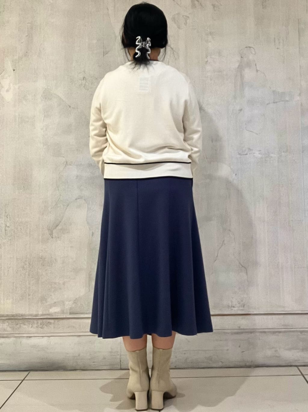 Mizukiさんの「UNTITLED｜◆【アンサンブル可能/6色展開】スパンレーヨン プルオーバーニット」を使ったコーディネート