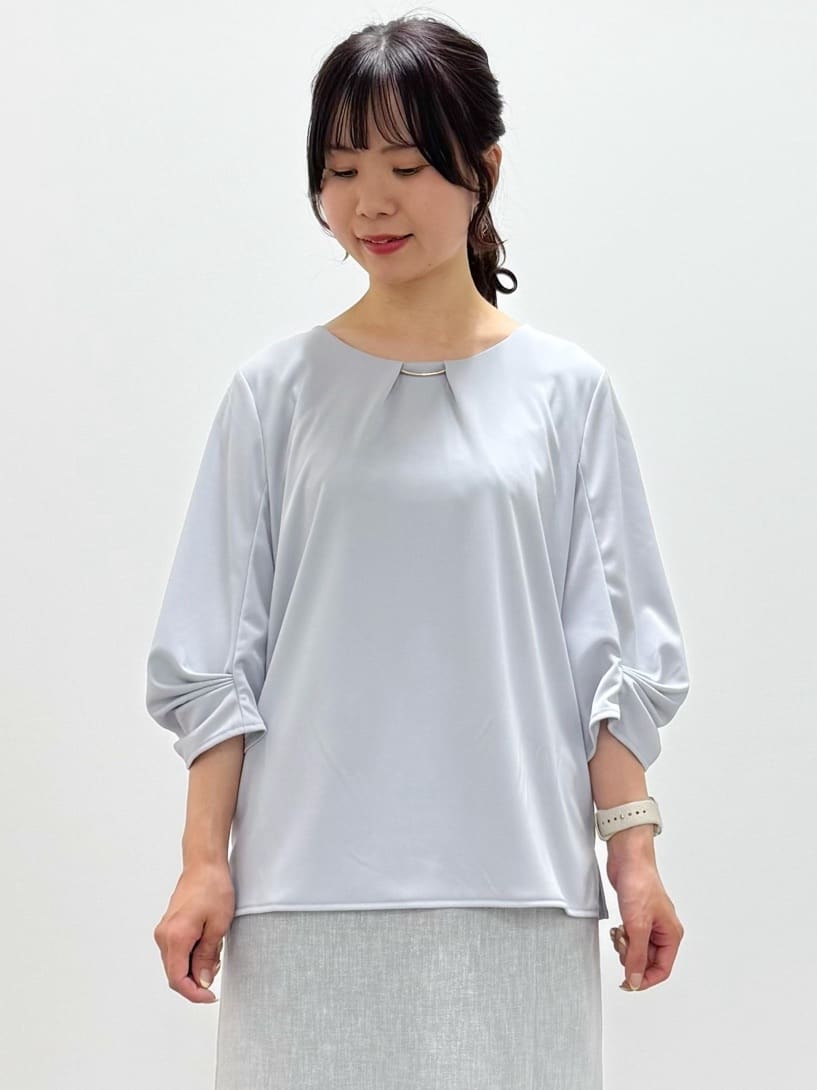 kozuさんの「index｜麻調シアーダブルブレストテーラードジャケット【洗濯機洗い可】」を使ったコーディネート