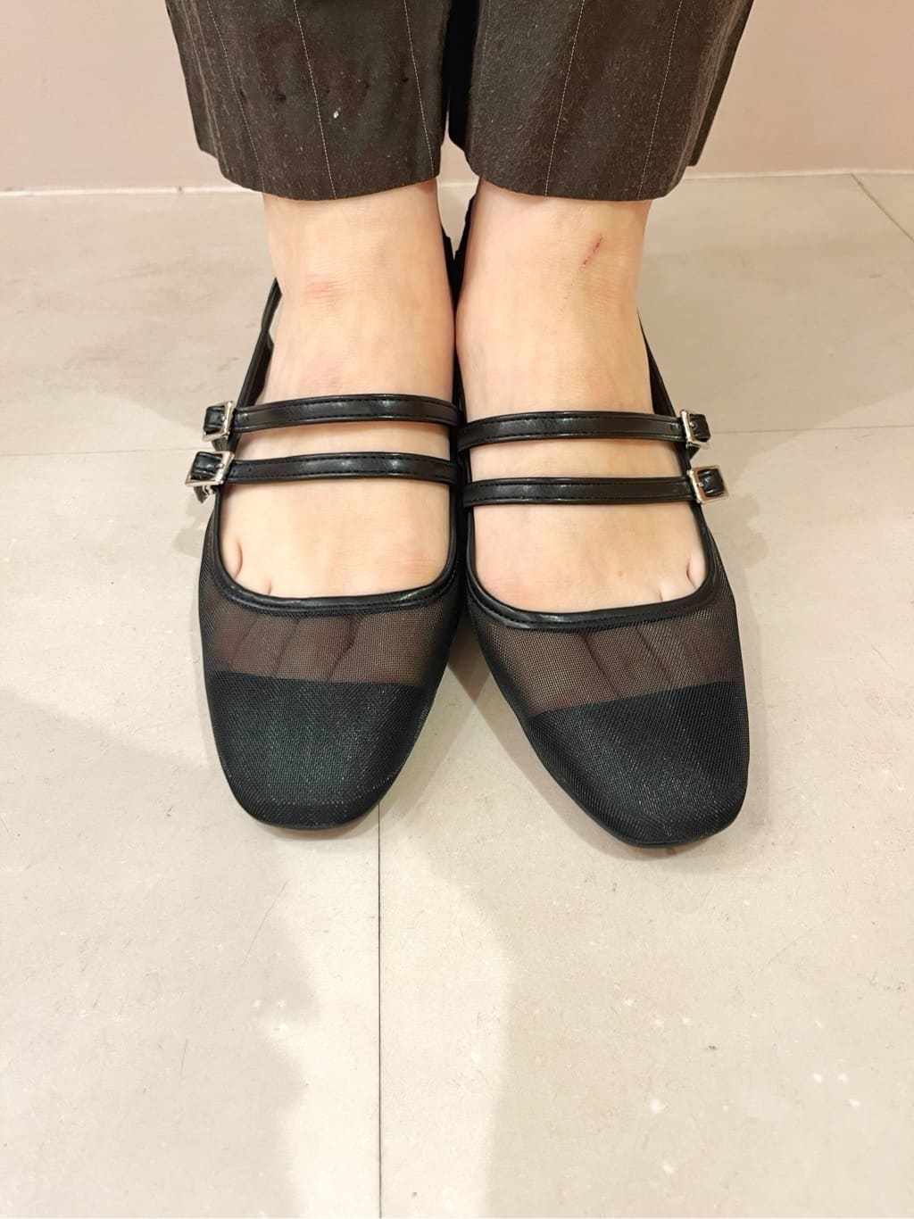 Oさんの「ESPERANZA｜ダブルベルトメッシュパンプス」を使ったコーディネート