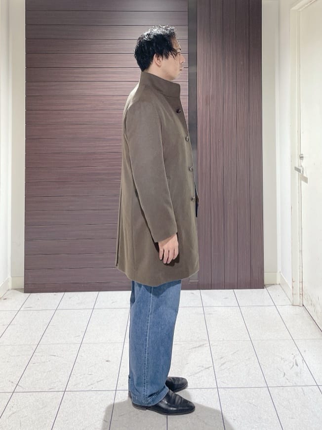 ToyoPさんの「TAKEO KIKUCHI｜【ウールカシミヤブレンド】ビーバー調 スタンドカラー コート」を使ったコーディネート