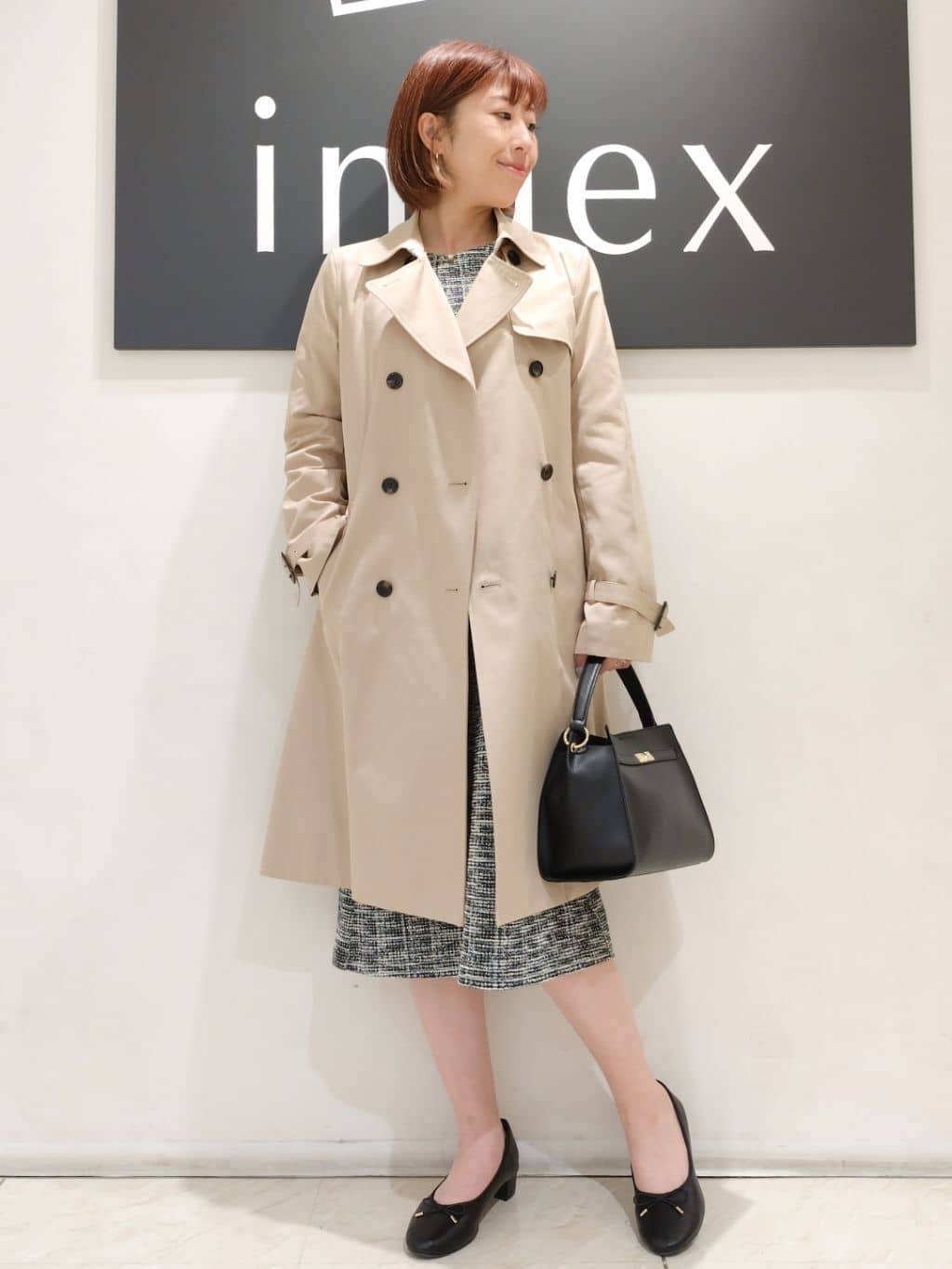 n.さんの「index｜◆《XS-3Lsize》通勤・セレモニー対応／トレンチコート【洗濯機洗い可／撥水／親水性防汚】」を使ったコーディネート