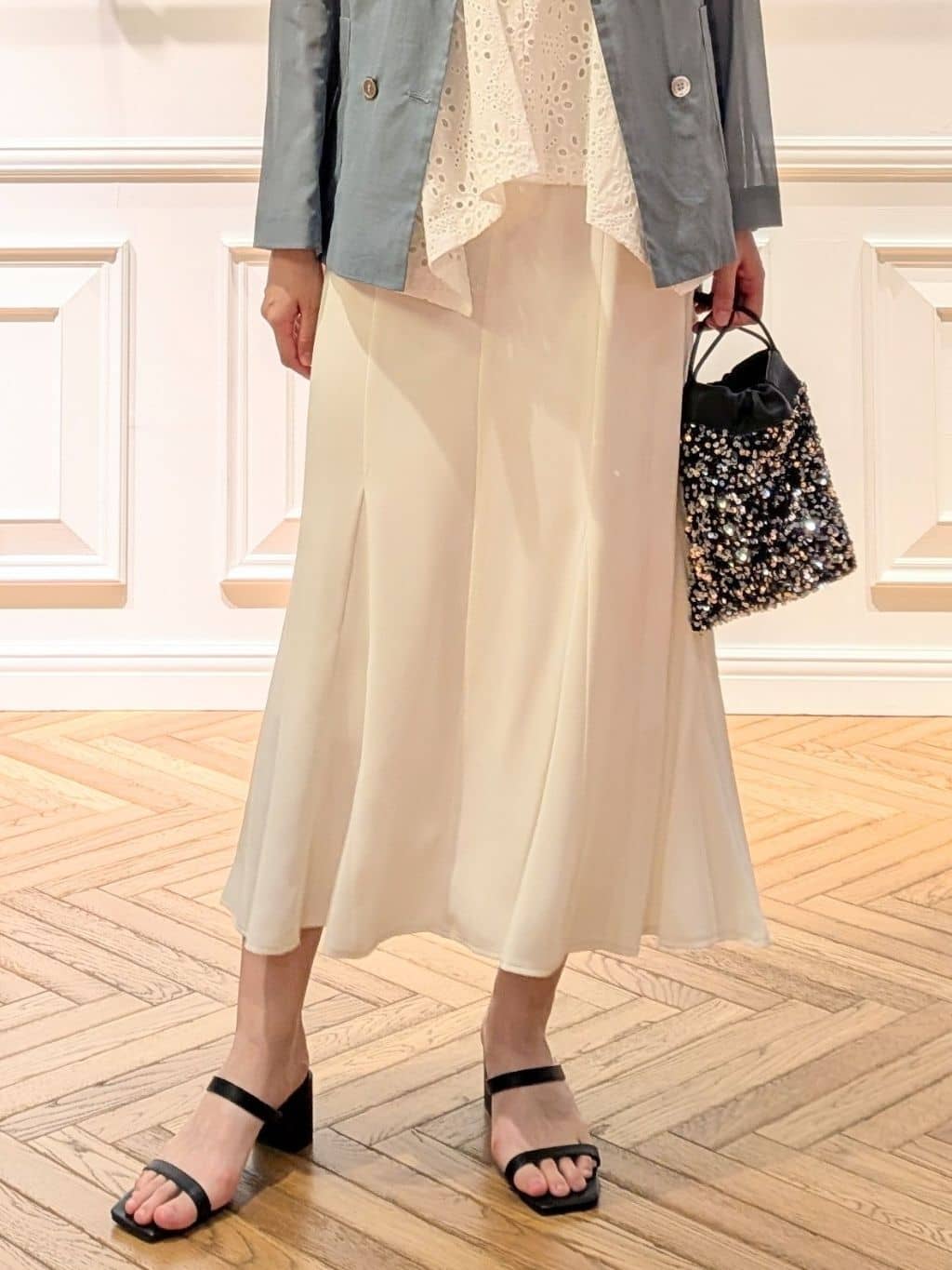 saoriさんの「DRESSTERIOR｜◆スパンコール2WAYポシェット」を使ったコーディネート