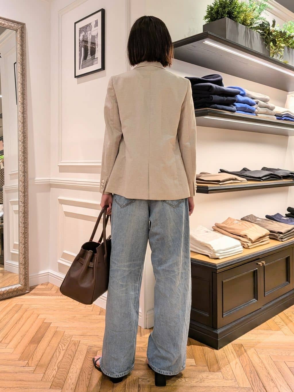 saoriさんの「DRESSTERIOR｜ヴィンテージ加工ワイドデニムパンツ」を使ったコーディネート