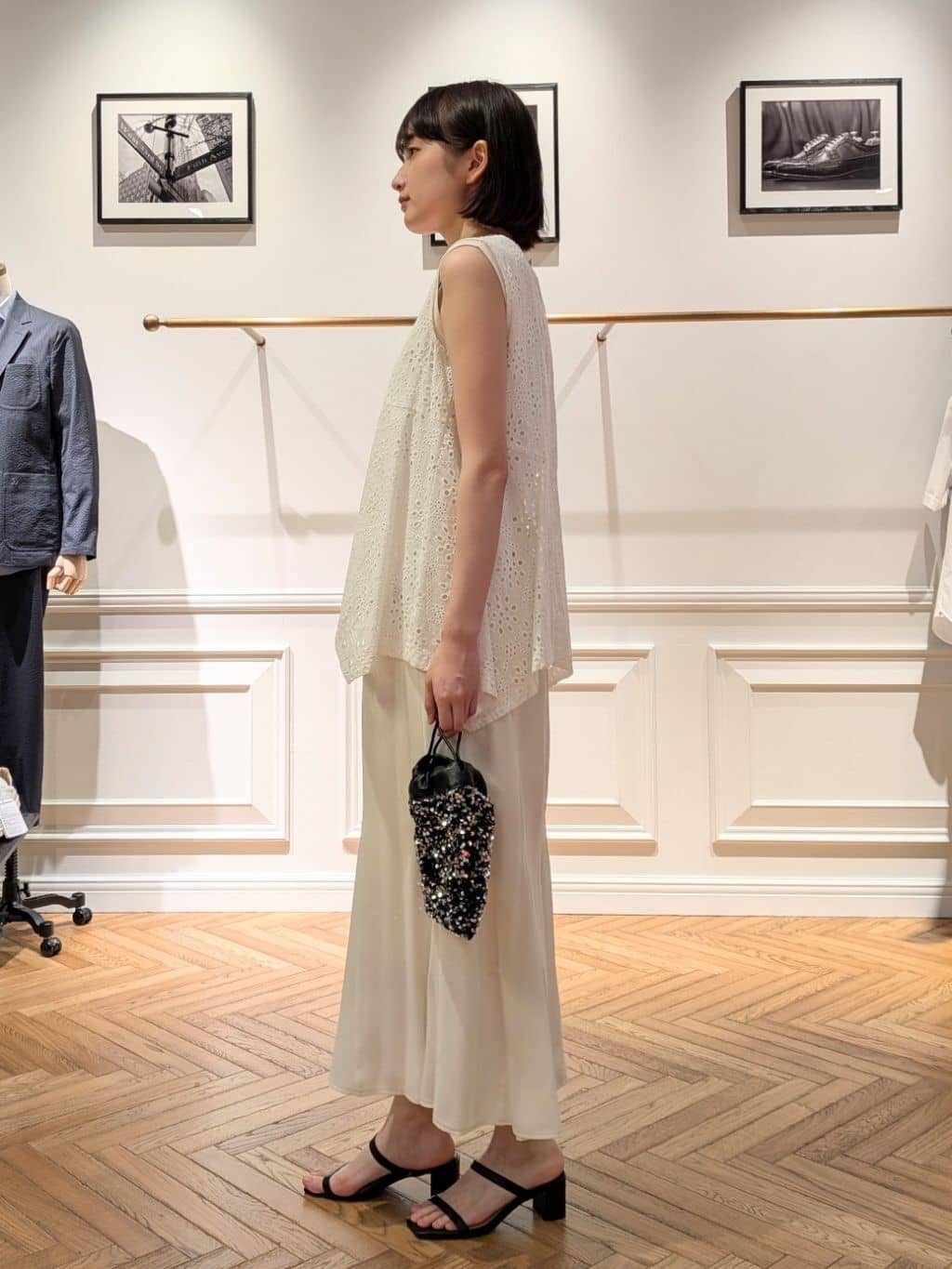 saoriさんの「DRESSTERIOR｜◆スパンコール2WAYポシェット」を使ったコーディネート