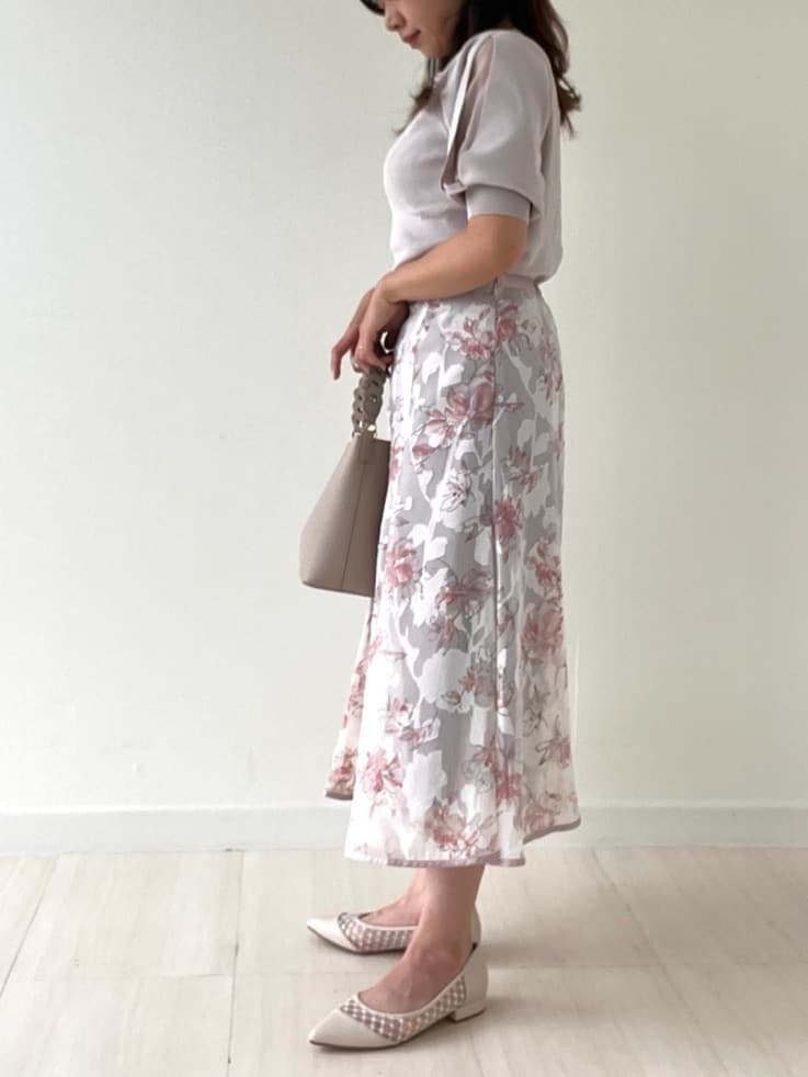Mori Moriさんの「index｜《6色展開／XS-LLサイズ》ドライタッチ デザインスリーブニット【洗濯機洗い可／接触冷感／抗ピル】」を使ったコーディネート