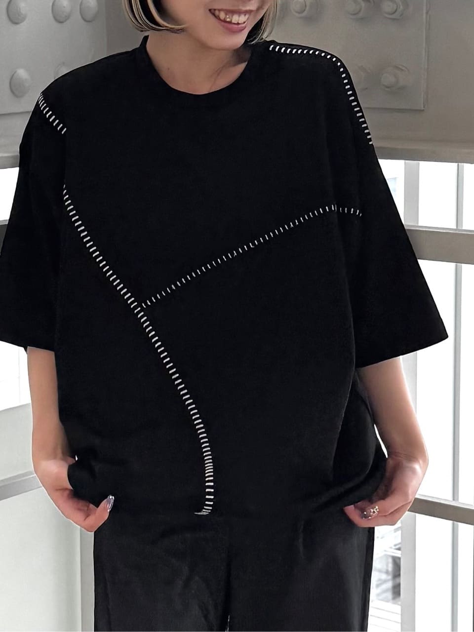 川本葵さんの「tk.TAKEO KIKUCHI｜」を使ったコーディネート