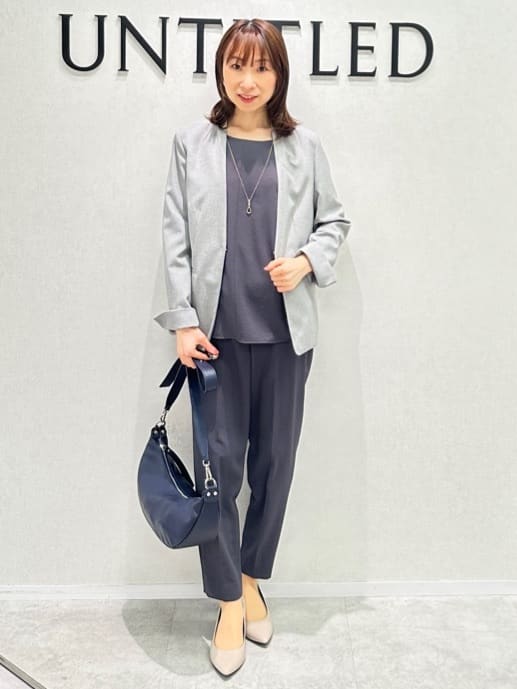 Miwaさんの「UNTITLED｜【手洗い／88cm正方形】シアー素材チェーン柄スカーフ」を使ったコーディネート