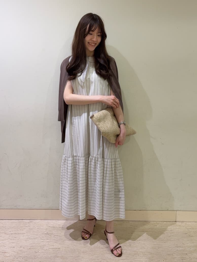 mayuさんの「UNTITLED｜◆【洗える/夏ワンピ】ストライプワンピース」を使ったコーディネート