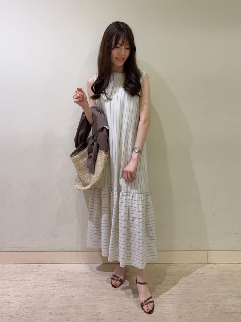 mayuさんの「UNTITLED｜◆【洗える/夏ワンピ】ストライプワンピース」を使ったコーディネート