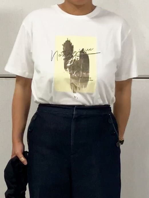 Rさんの「THE SHOP TK｜【美脚/オ―ルシーズン】デニムマリンパンツ/洗濯機OK」を使ったコーディネート