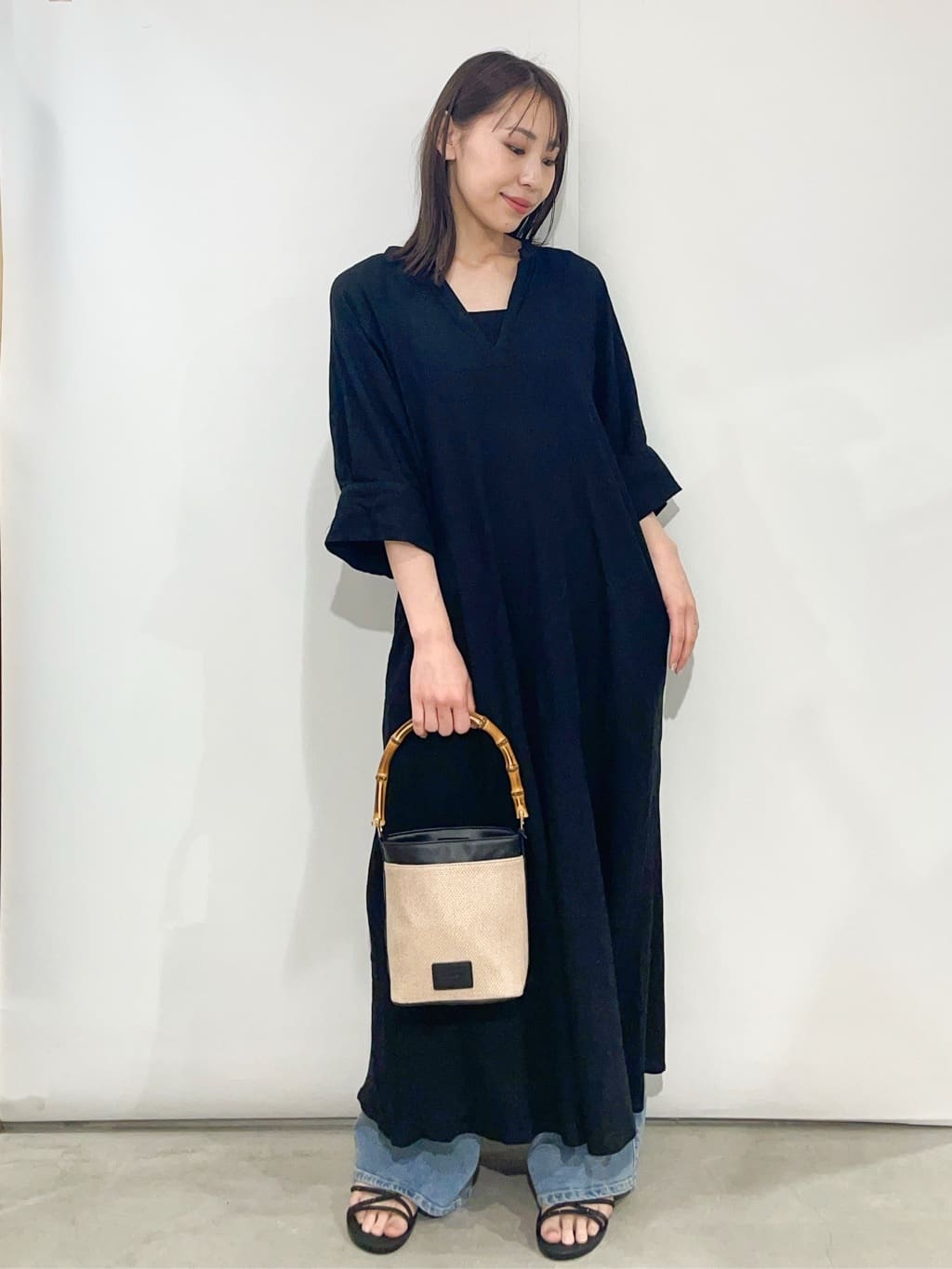 sayaさんの「OPAQUE.CLIP｜◆キーネックワンピース【洗える】」を使ったコーディネート