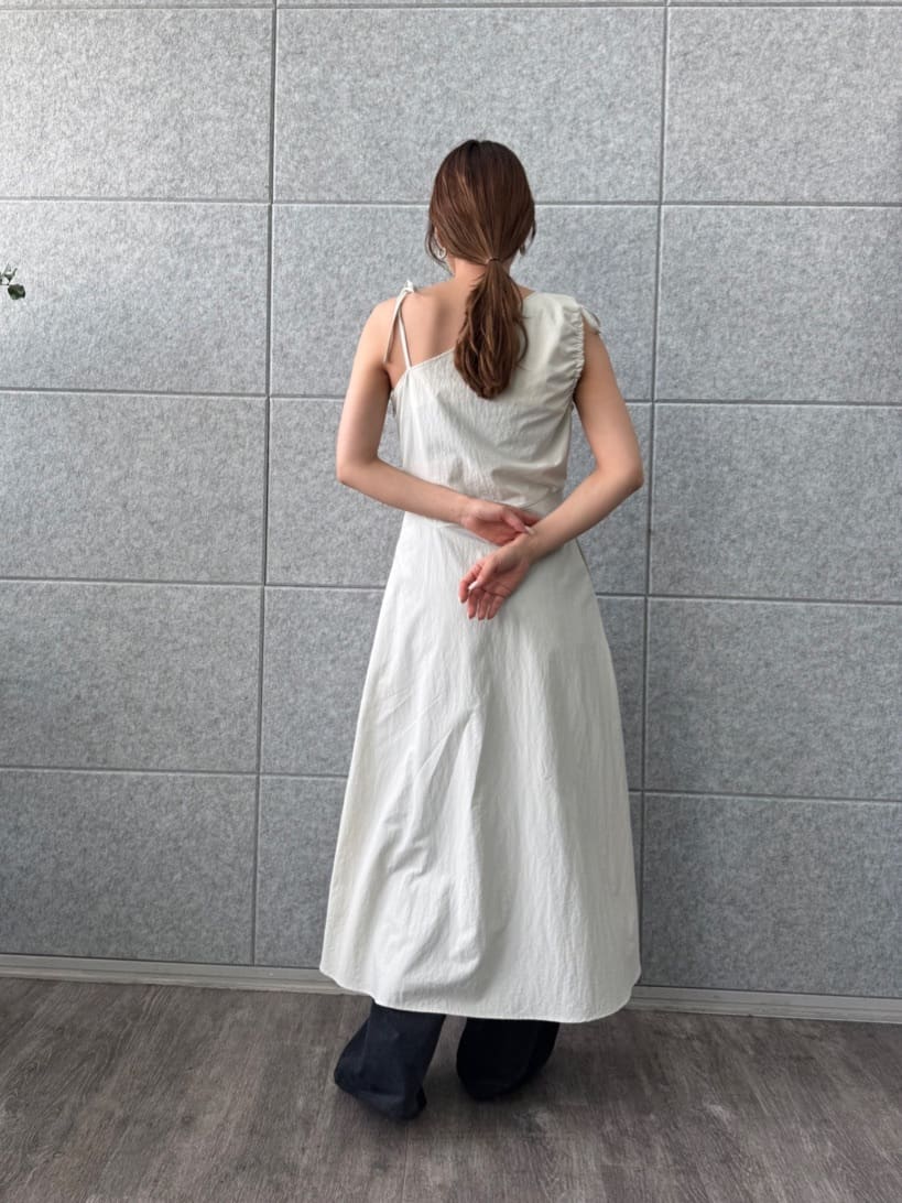 designer yukaさんの「CODE A｜asymmetry ribbon one－piece」を使ったコーディネート
