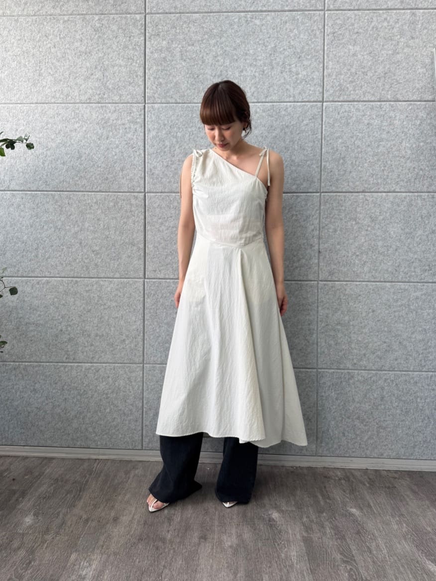 designer yukaさんの「CODE A｜asymmetry ribbon one－piece」を使ったコーディネート