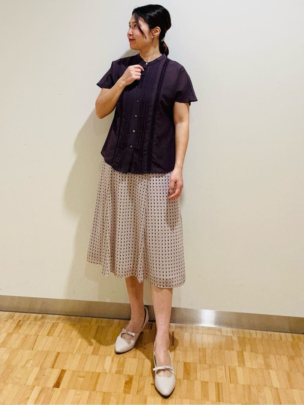 haseさんの「Reflect｜◆【選べる7色◎／手洗い可】フロントピンタックデザインブラウス」を使ったコーディネート