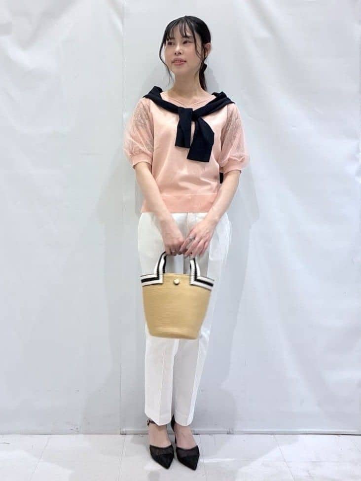 komaさんの「OPAQUE.CLIP｜◆バスケット調デザインテープミニトートバッグ」を使ったコーディネート