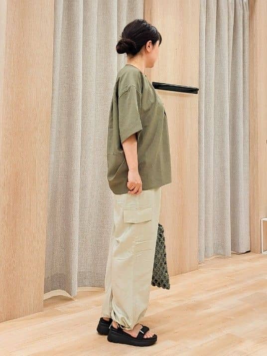 ふるさんの「grove｜【Lee別注】撥水サイドドロストショルダー」を使ったコーディネート