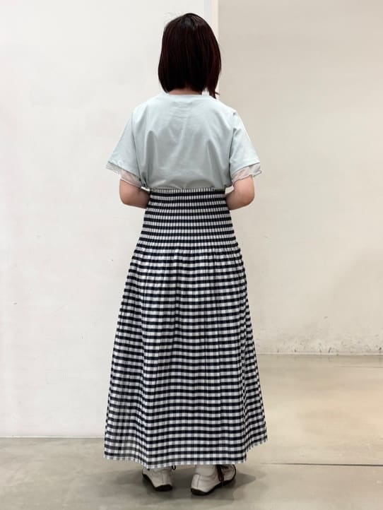 fujiさんの「THE SHOP TK｜◆袖シアーTシャツ【接触冷感/洗濯機OK】」を使ったコーディネート