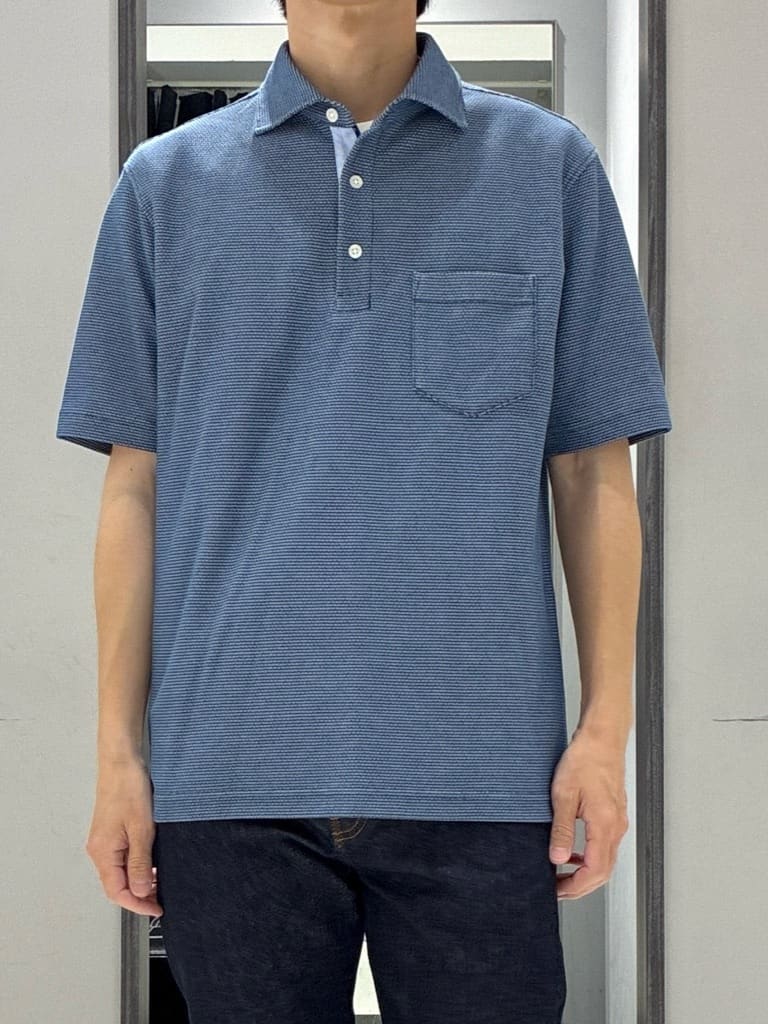 わいずみさんの「TAKEO KIKUCHI｜【抗菌防臭／9色5サイズ展開】ハニカムメランジ ポロシャツ」を使ったコーディネート