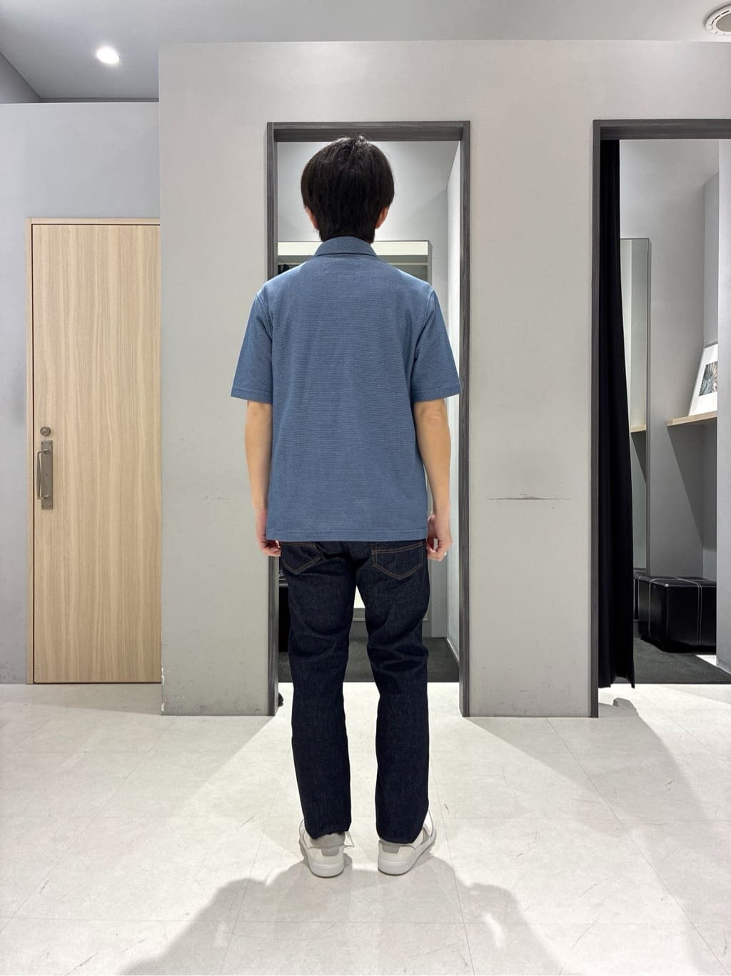 わいずみさんの「TAKEO KIKUCHI｜【抗菌防臭／9色5サイズ展開】ハニカムメランジ ポロシャツ」を使ったコーディネート