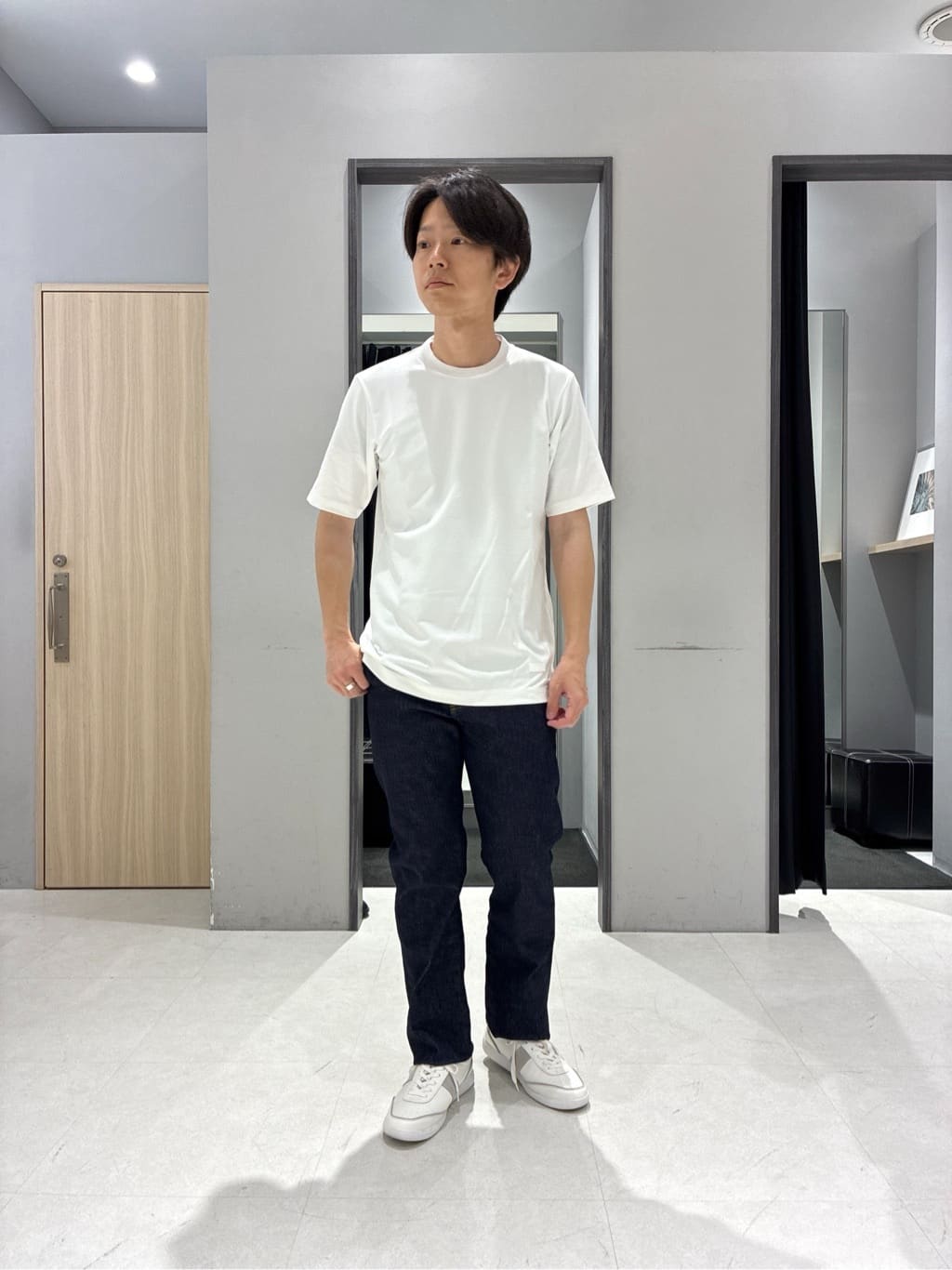 わいずみさんの「TAKEO KIKUCHI｜【抗菌防臭／9色5サイズ展開】ハニカムメランジ ポロシャツ」を使ったコーディネート