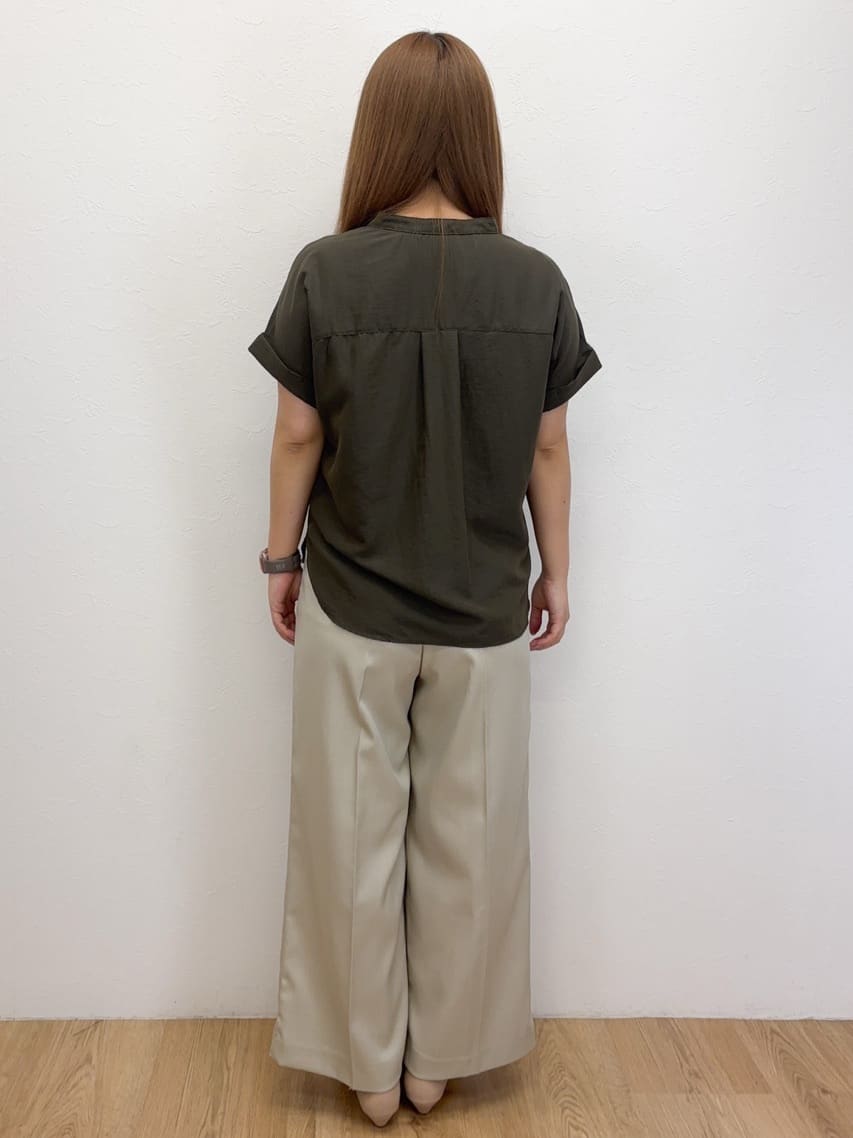 Haruさんの「OPAQUE.CLIP｜ダブルポケットスキッパーブラウス【洗濯機洗い可／イージーアイロン】」を使ったコーディネート