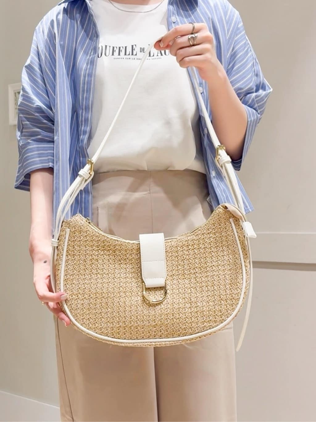 Mayuさんの「grove｜【冷感】サマーハイパーストレッチワイドパンツ」を使ったコーディネート