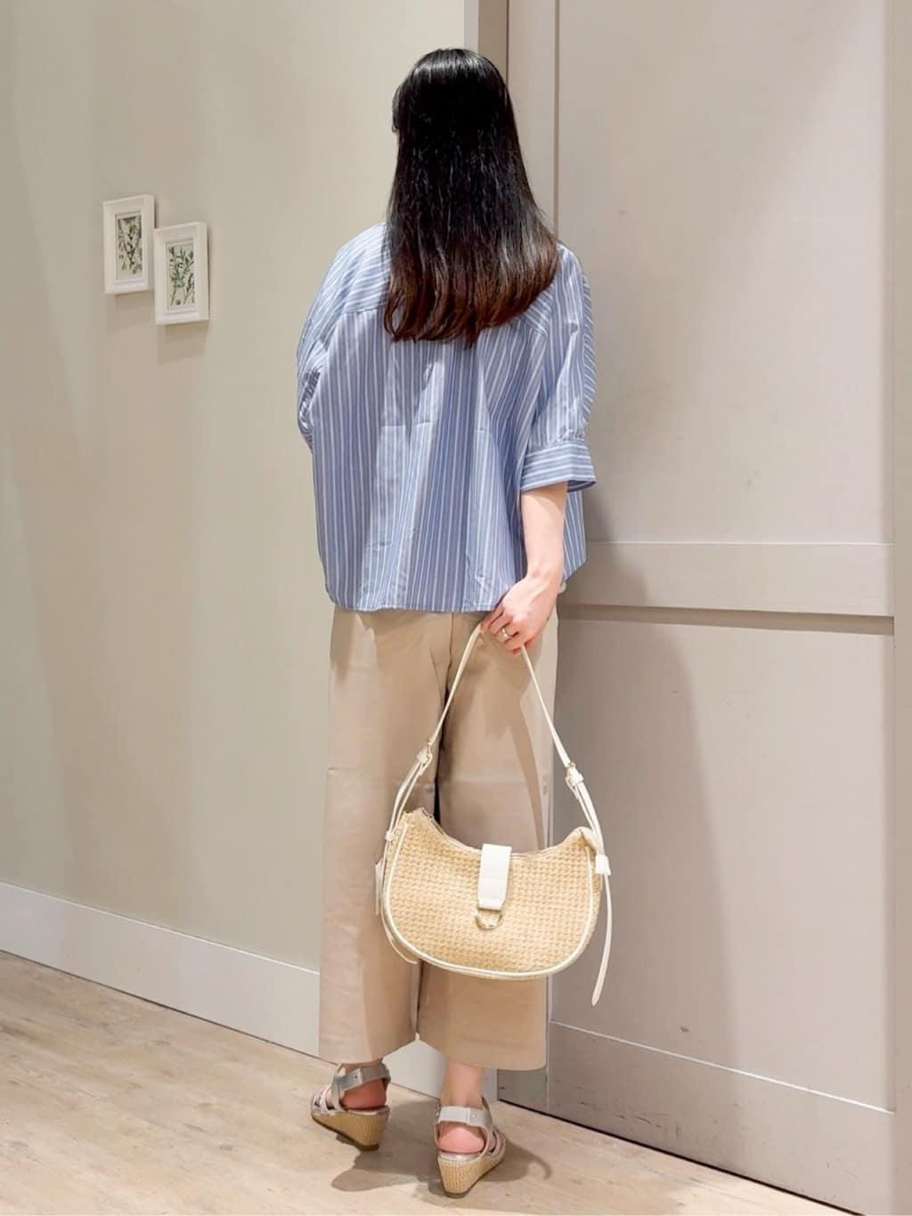 Mayuさんの「grove｜【冷感】サマーハイパーストレッチワイドパンツ」を使ったコーディネート