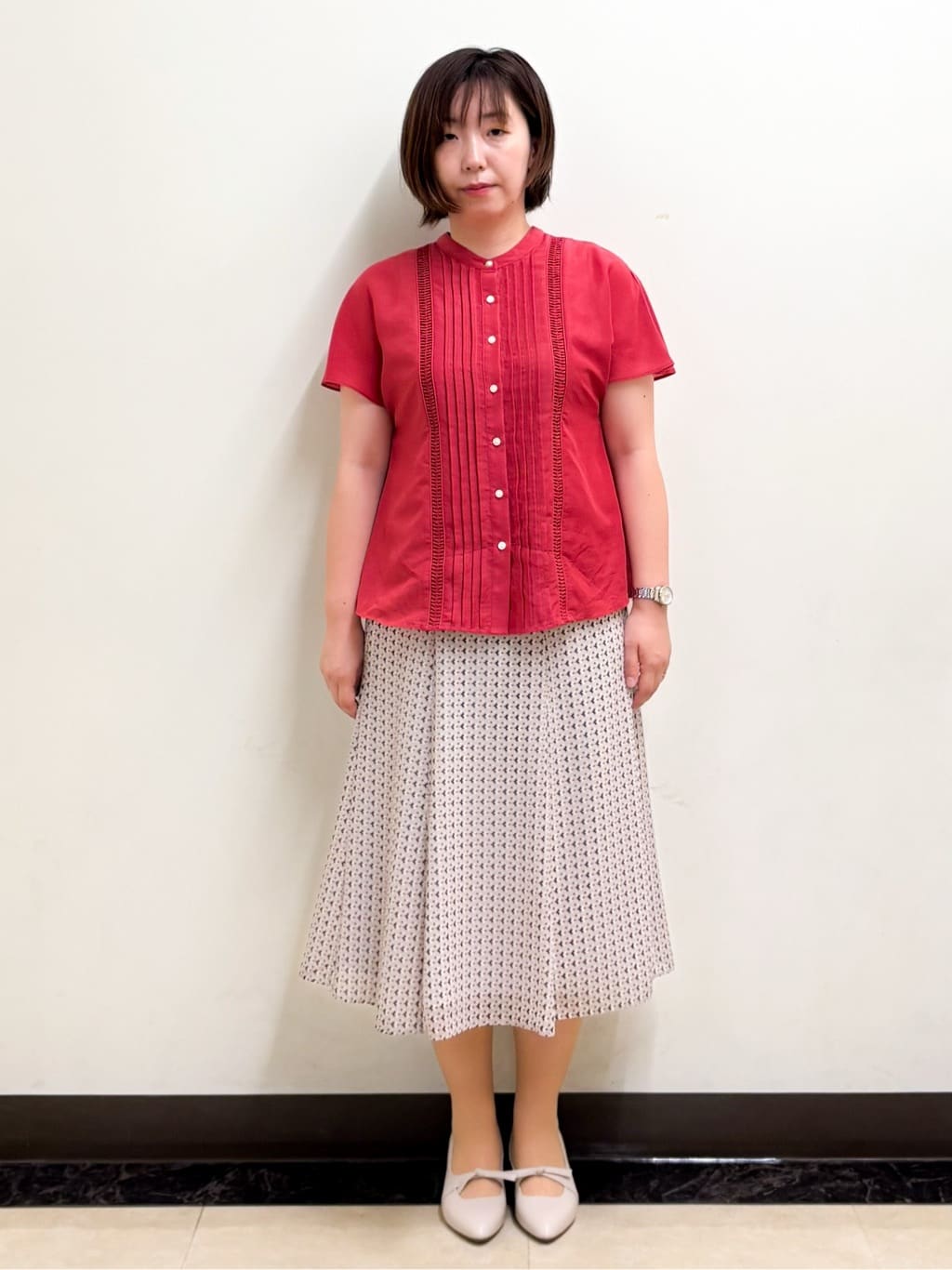 ミヨさんの「Reflect｜◆【選べる7色◎／手洗い可】フロントピンタックデザインブラウス」を使ったコーディネート