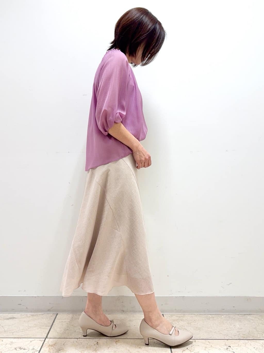 kaeさんの「Reflect｜◆【洗える】シャーリングデザインブラウス」を使ったコーディネート