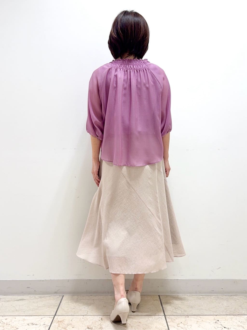 kaeさんの「Reflect｜◆【洗える】シャーリングデザインブラウス」を使ったコーディネート