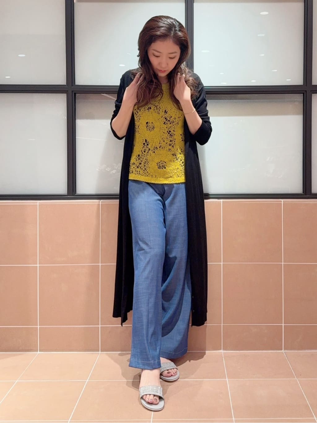 kaoriさんの「ESPERANZA｜クリアウェッジサンダル」を使ったコーディネート