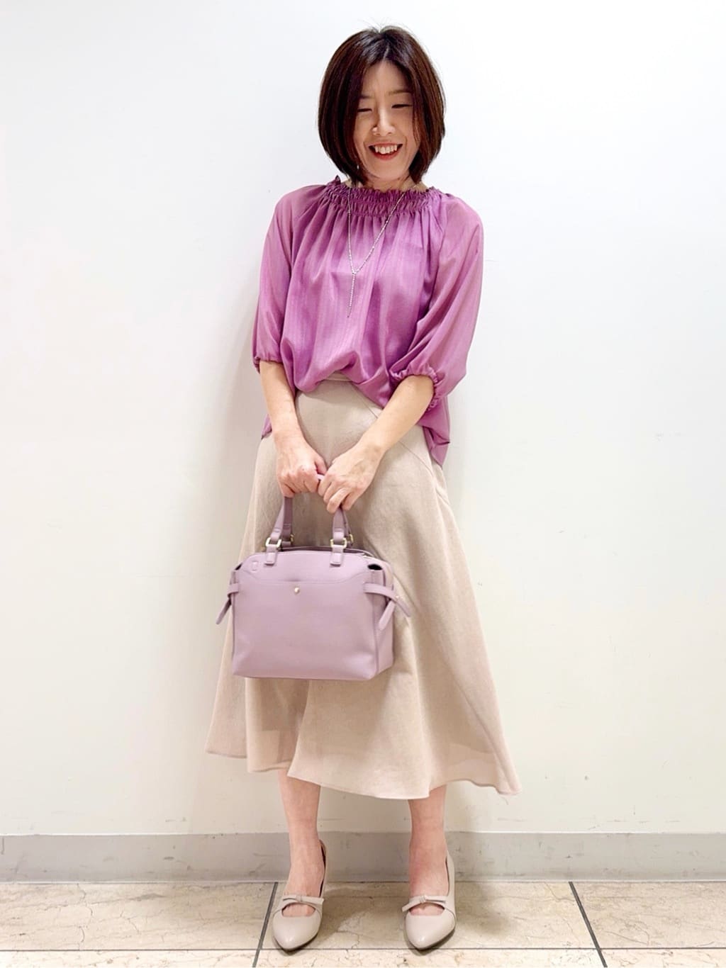 kaeさんの「Reflect｜◆【洗える】シャーリングデザインブラウス」を使ったコーディネート