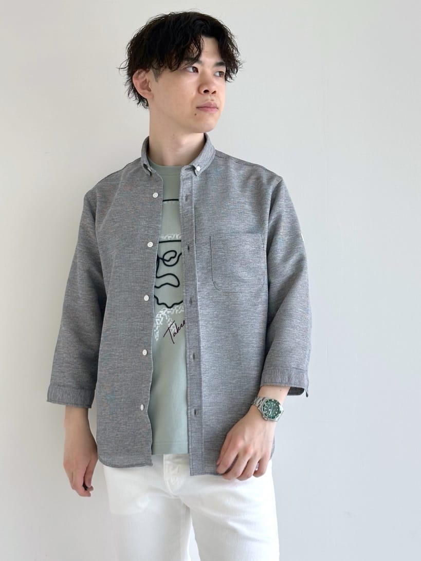 イッシーさんの「TAKEO KIKUCHI｜【Sサイズ～】ストレッチ デニム パンツ」を使ったコーディネート