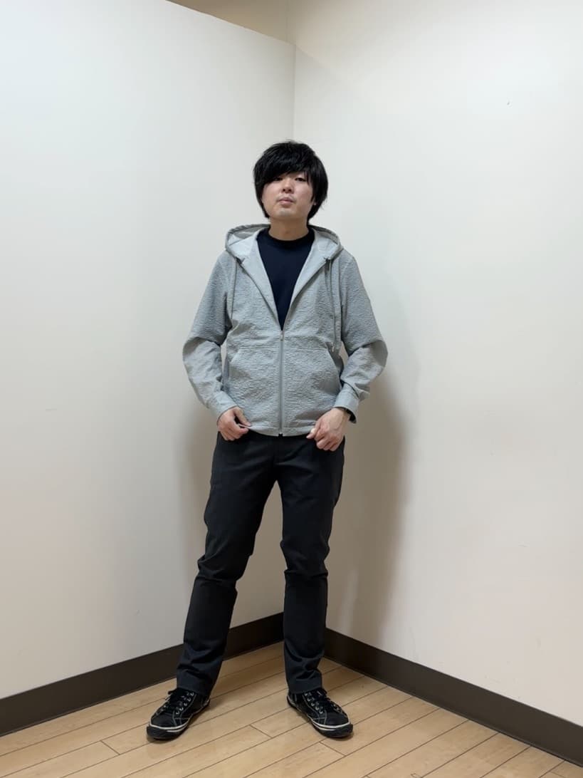 あきやまさんの「TAKEO KIKUCHI｜【Made in JAPAN】播州織 ヘリンボン ストレート パンツ」を使ったコーディネート